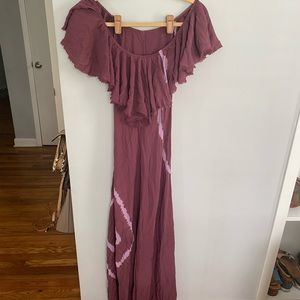 MAUVE Blue life ruffle dress